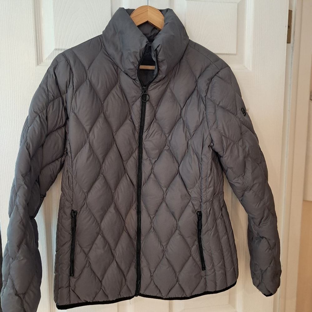 Women's Michael Kors Gray Quilted Lightweight Jacket | Size S